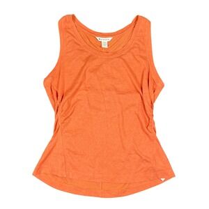 Athleta Orange Ruched Side Tank Top Women's Size M Sleeveless Athletic Top‎